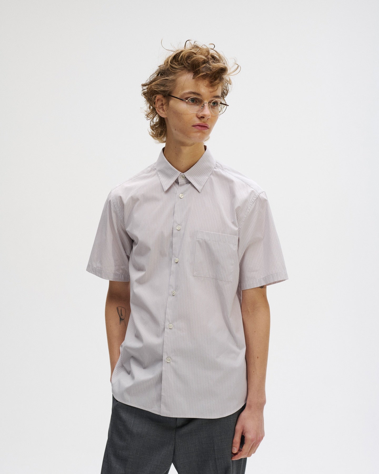 SOPHNET. 25S/S STRIPE REGULAR FIT S/S SHIRT  SOPH-250011 