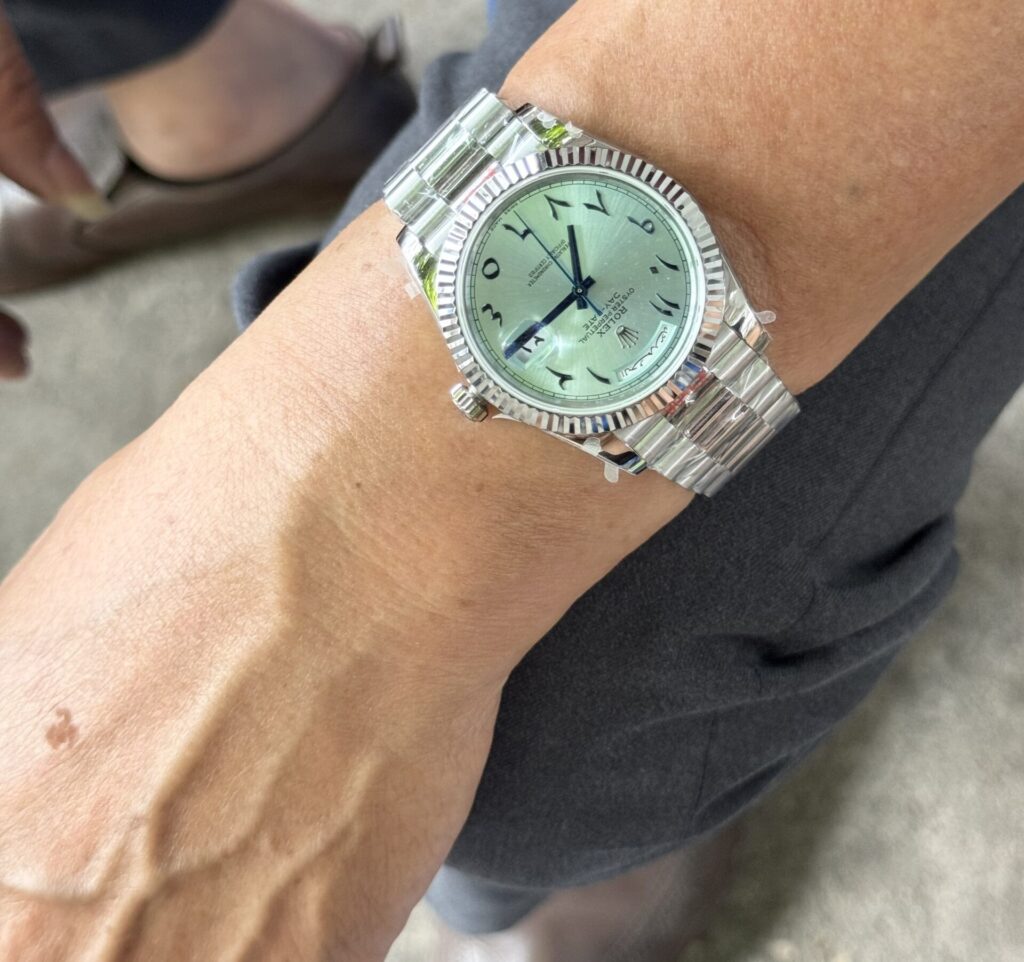 Đồng Hồ Rolex Day-Date Replica 11 Mặt Số Xanh Băng Cọc Ả Rập GM V2 40mm (6)