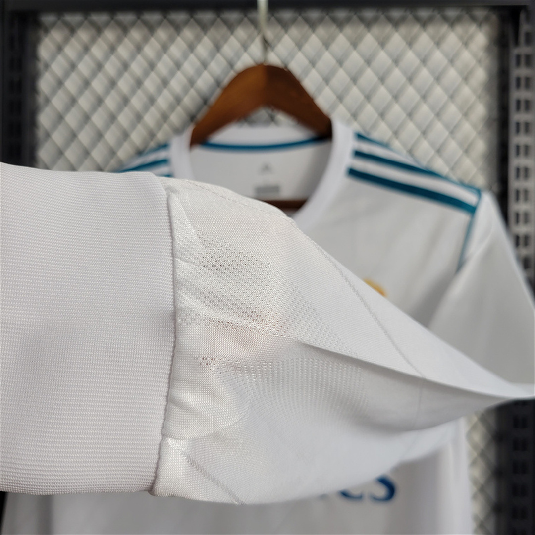 GlobeJersey-Real Madrid Retro 17-18 Home Long Sleeve Shirt