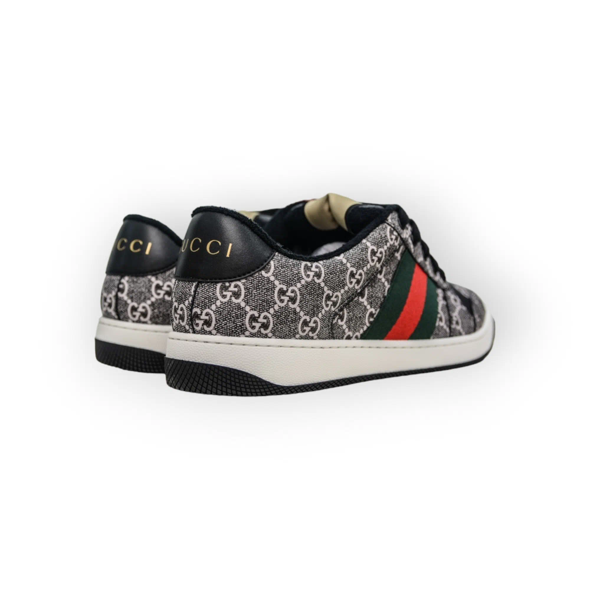 Gucci Screener Sneaker Black and Grey GG Supreme Canvas、mysite、Cacoeks