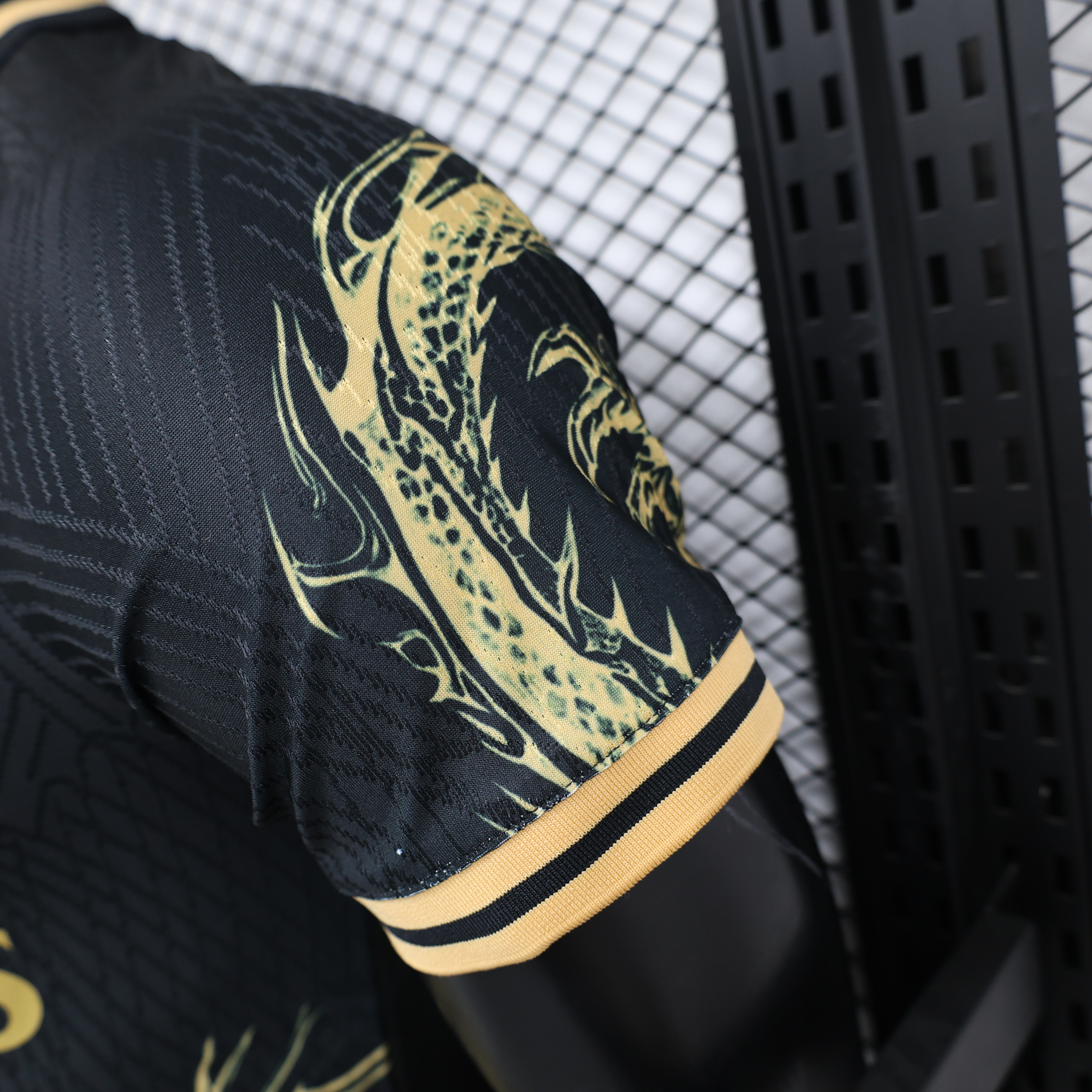 Higojerseys-Real Madrid 24-25 Black & Golden Loong Special Edition Jersey - Player Version