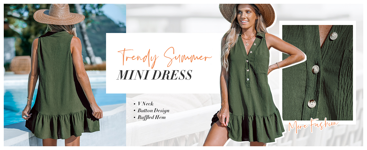 olive green dress v neck dress mini dress for women