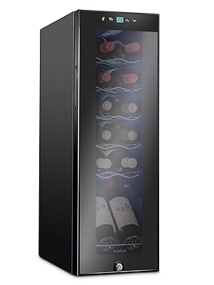 Ivation 12 bottle wine cooler with lock