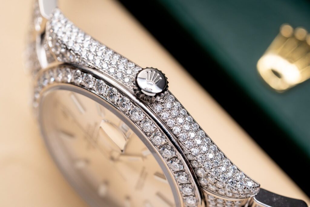 Đồng Hồ Rolex Datejust 126334 Đính Full Kim Cương Moissanite 41mm (4)