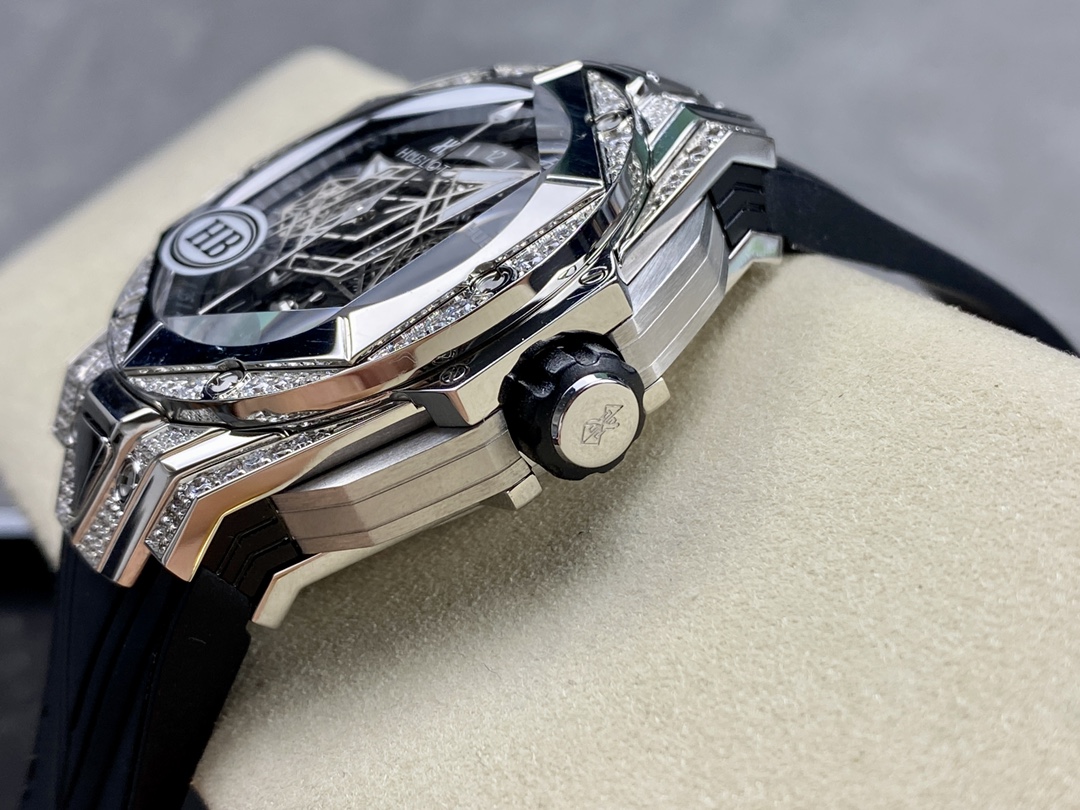 418.NX.1107.RX.1604.MXM20 Hublot Big Bang Sang Bleu II Titanium Pave-fasswatch