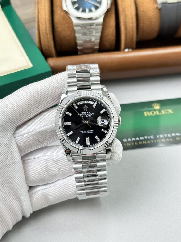 Đồng Hồ Rolex Day-Date 228236 Rep 11 Nặng ~167gr Mặt Đen GM Factory 40mm (1)