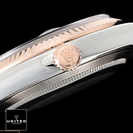 Rolex Datejust 126231 Rose Gold Crown Pusher Replica