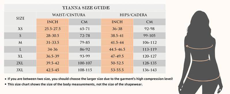 YIANNA Fajas Colombianas Shapewear for Women Tummy Control Full Shapewear Butt Lifter with Zipper Crotch