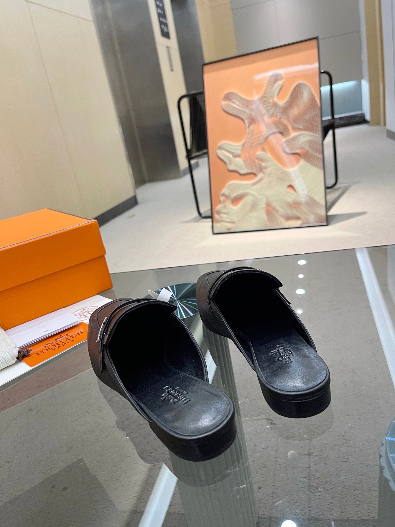 GROUPIE MULE BLACK LAMBSKIN、mysite、Cacoeks