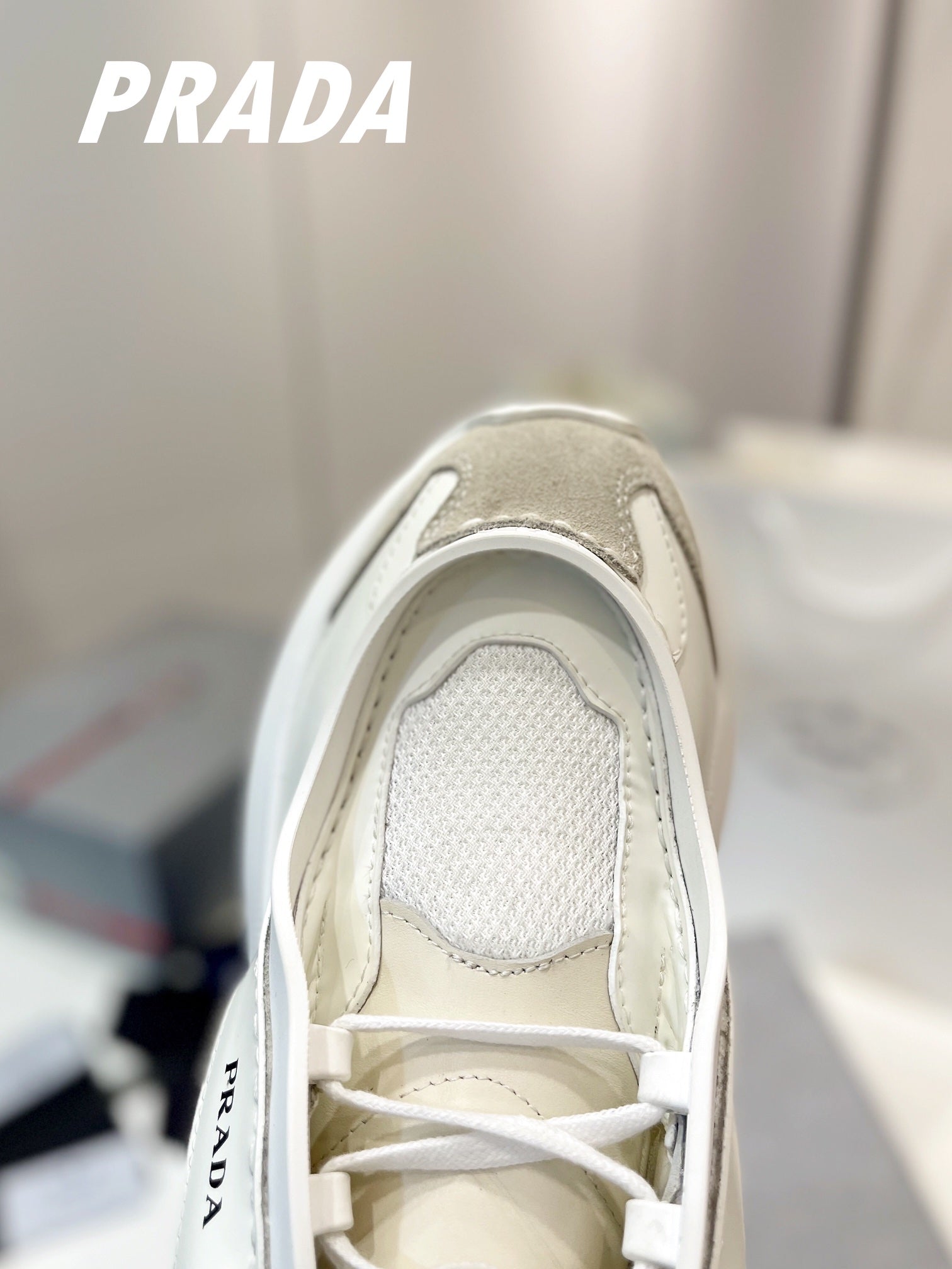 PRA SYSTEME BRUSHED SNEAKERS WHITE CALFSKIN、mysite、Cacoeks