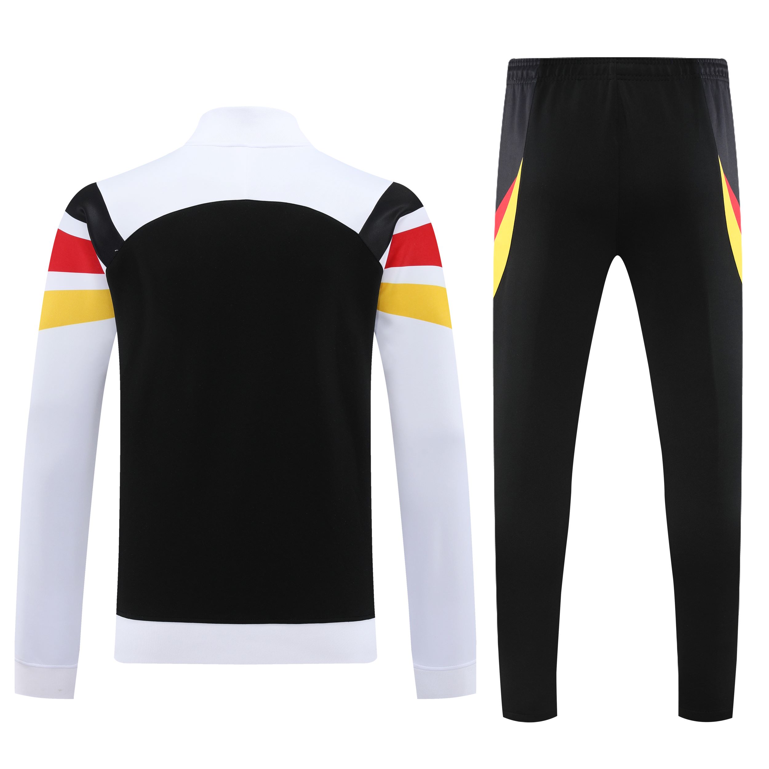 ManixJersey.com | Germany 2024 Jacket Training Tracksuit - White With Yellow, Red And Black Stripe -Customize Name, Number and Patch | Worldwide Shipping