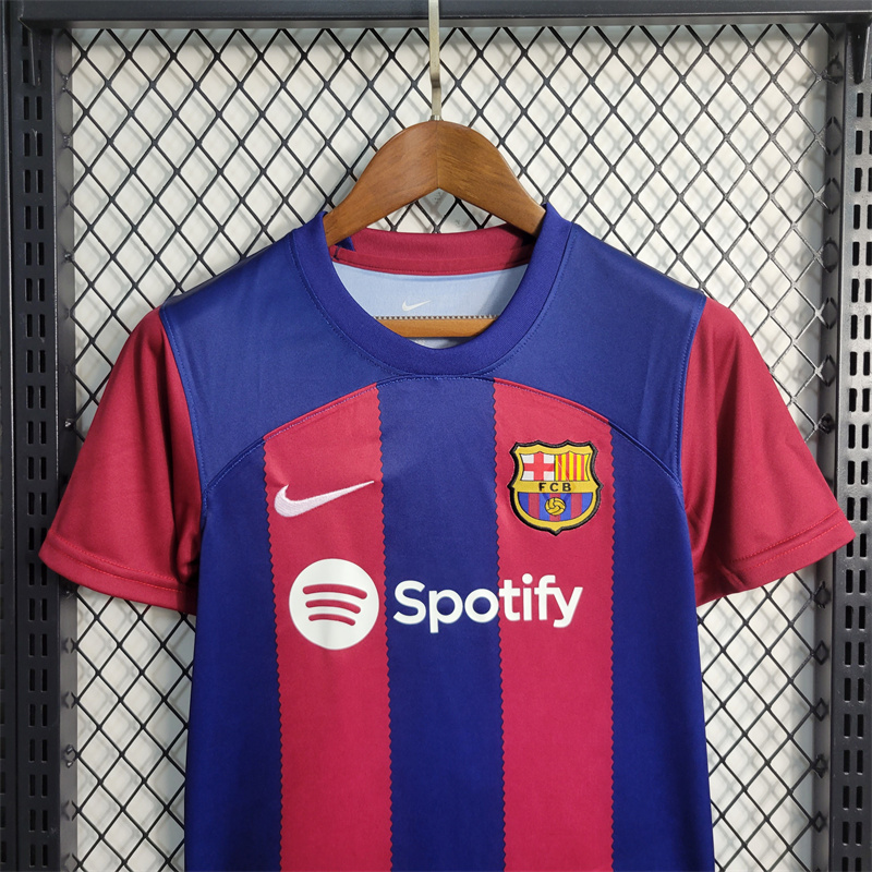SIUjerseys-Barcelona 23-24 Home Kids Kit