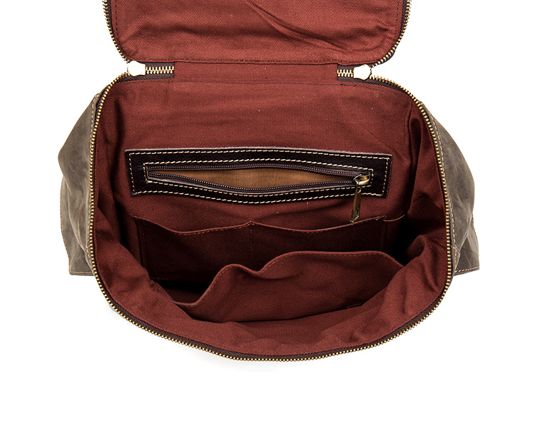 Pockets Show and Large Capacity of Leather Backpack
