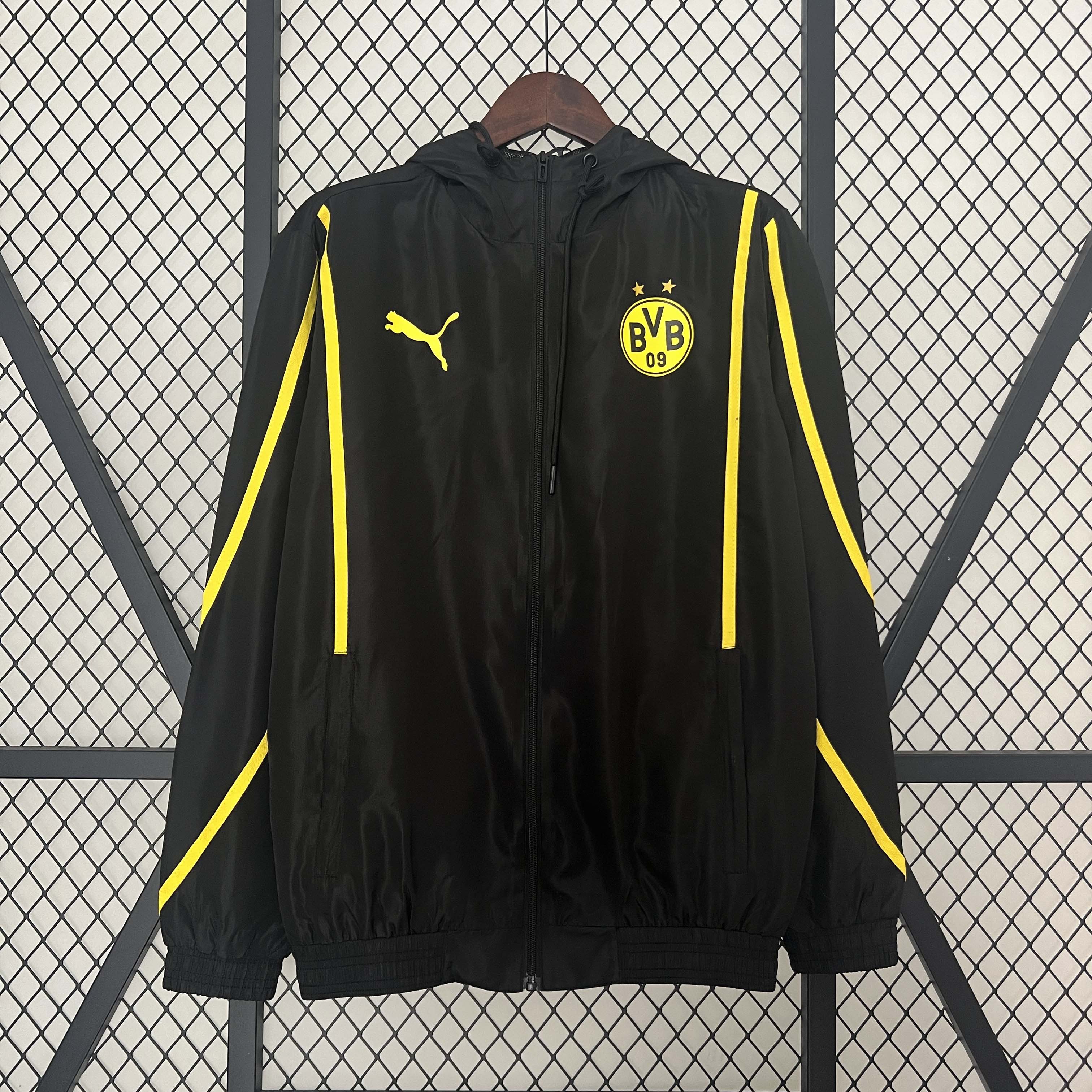 2024/2025 Dortmund Windbreaker Black Football Shirt 1:1 Thai Quality Set:football jersey mysite: unitedjerseyfootball 邓江浪:football