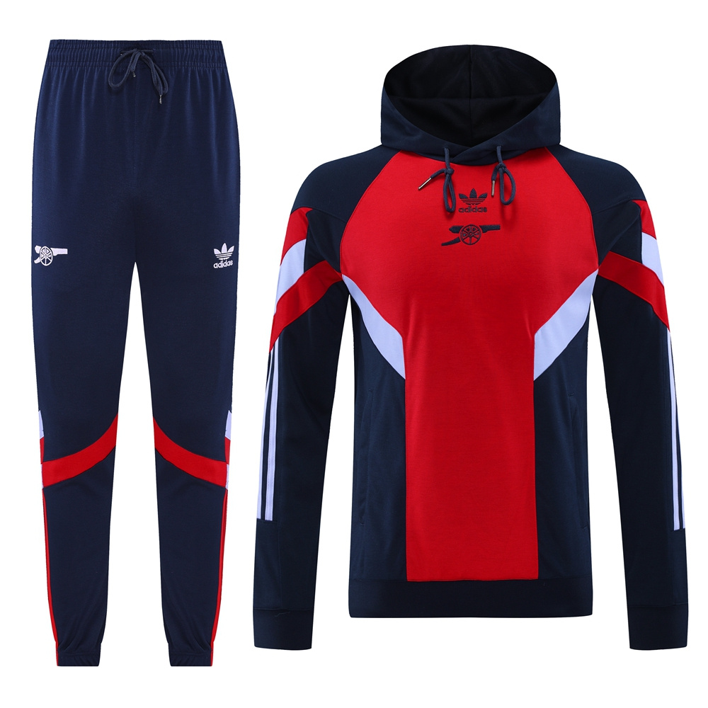 ManixJersey.com | Arsenal 24-25 Originals LFSTLR Training Hoodie Set - Red Hoodie and Deep Blue Pants -Customize Name, Number and Patch | Worldwide Shipping