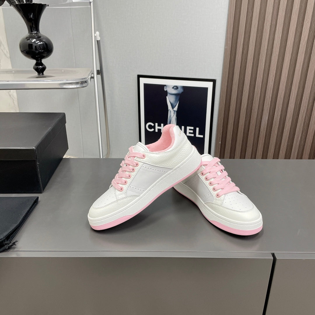 SL/61 SNEAKERS IN WHITE MIX LIGHT PINK CALFSKIN、mysite、Cacoeks