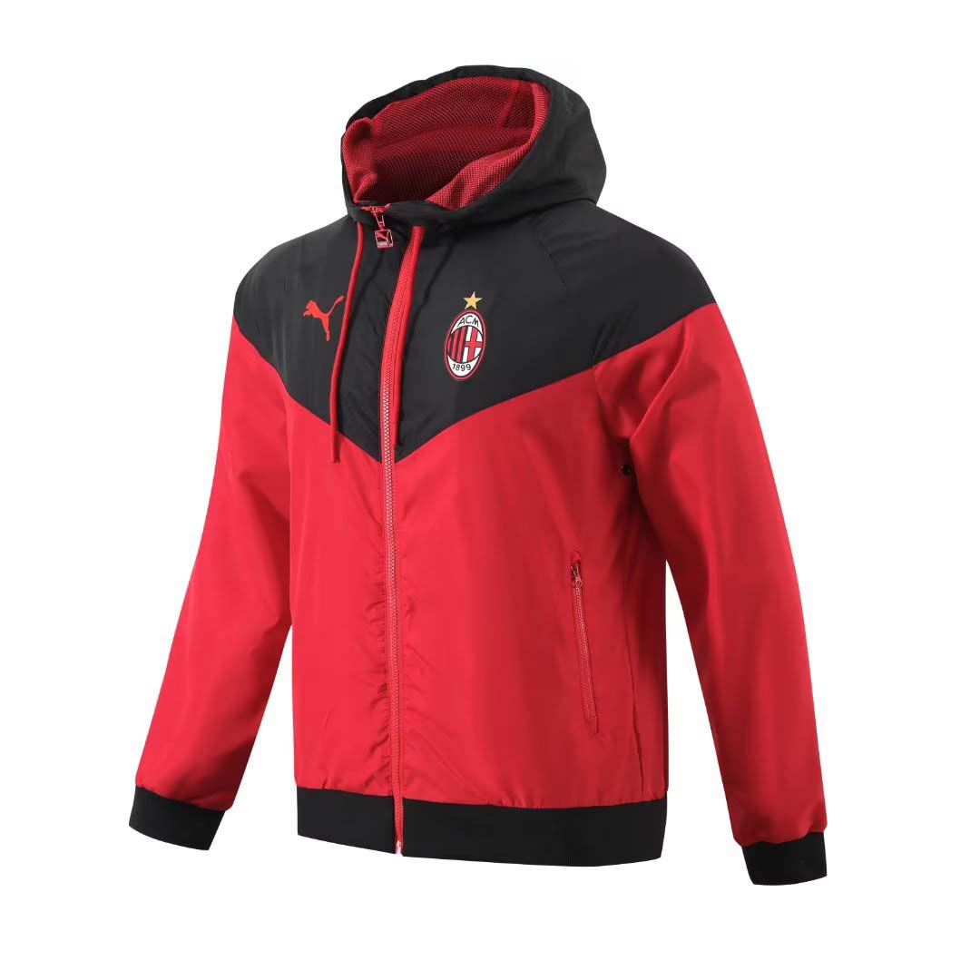 2023 AC Milan Windbreaker Red Football Shirt 1:1 Thai Quality Kids Size:football jersey mysite: unitedjerseyfootball 邓江浪:football