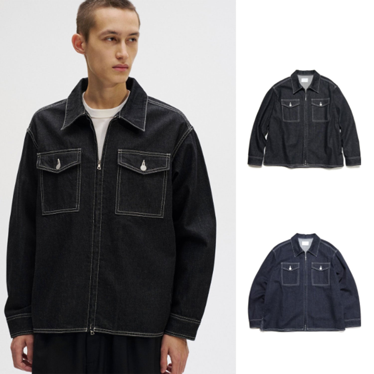 SOPHNET. 25S/S DENIM DRIZZLER JACKET  SOPH-250033 