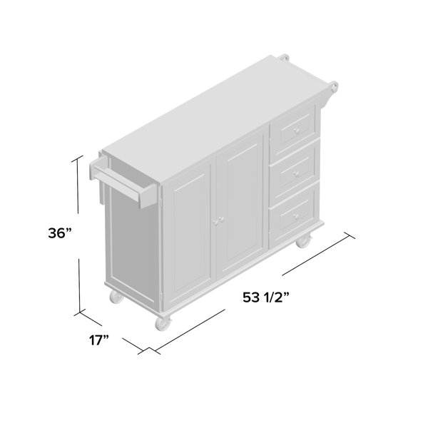 Kuhnhenn Solid Wood Kitchen Cart