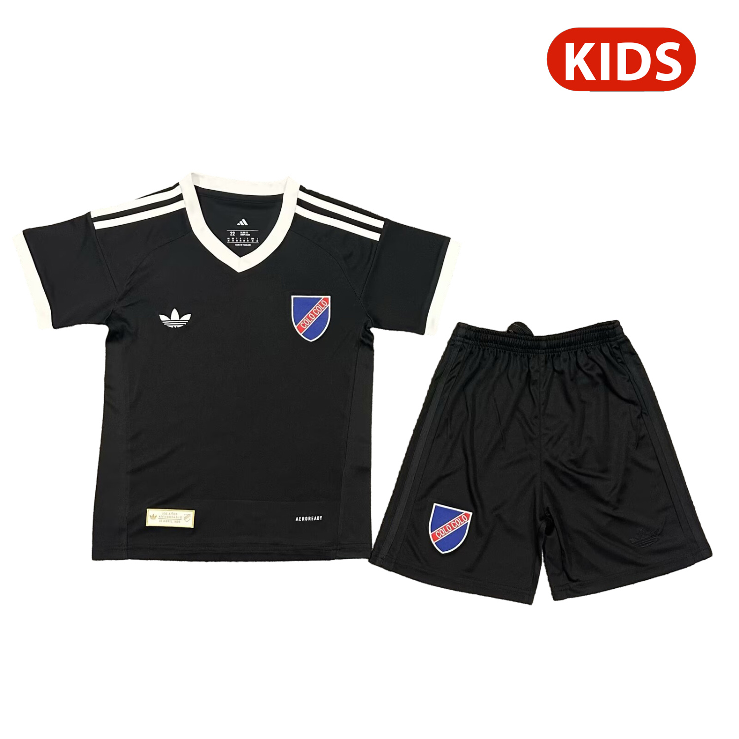 UltraTrikot-Colo Colo 25-26 100th Anniversary Black Goalkeeper Kids Kit