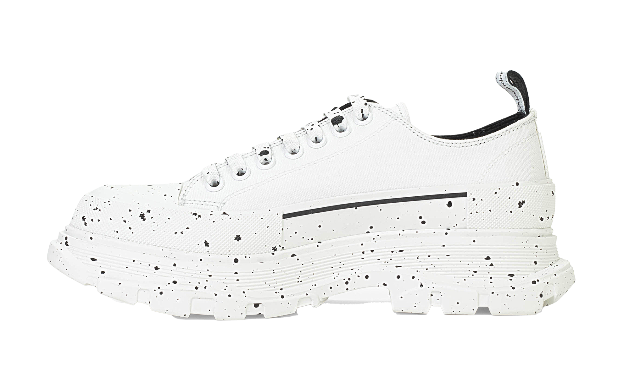 LACE UP CANVAS SACK SNEAKERS "White, Black"、mysite、Cacoeks