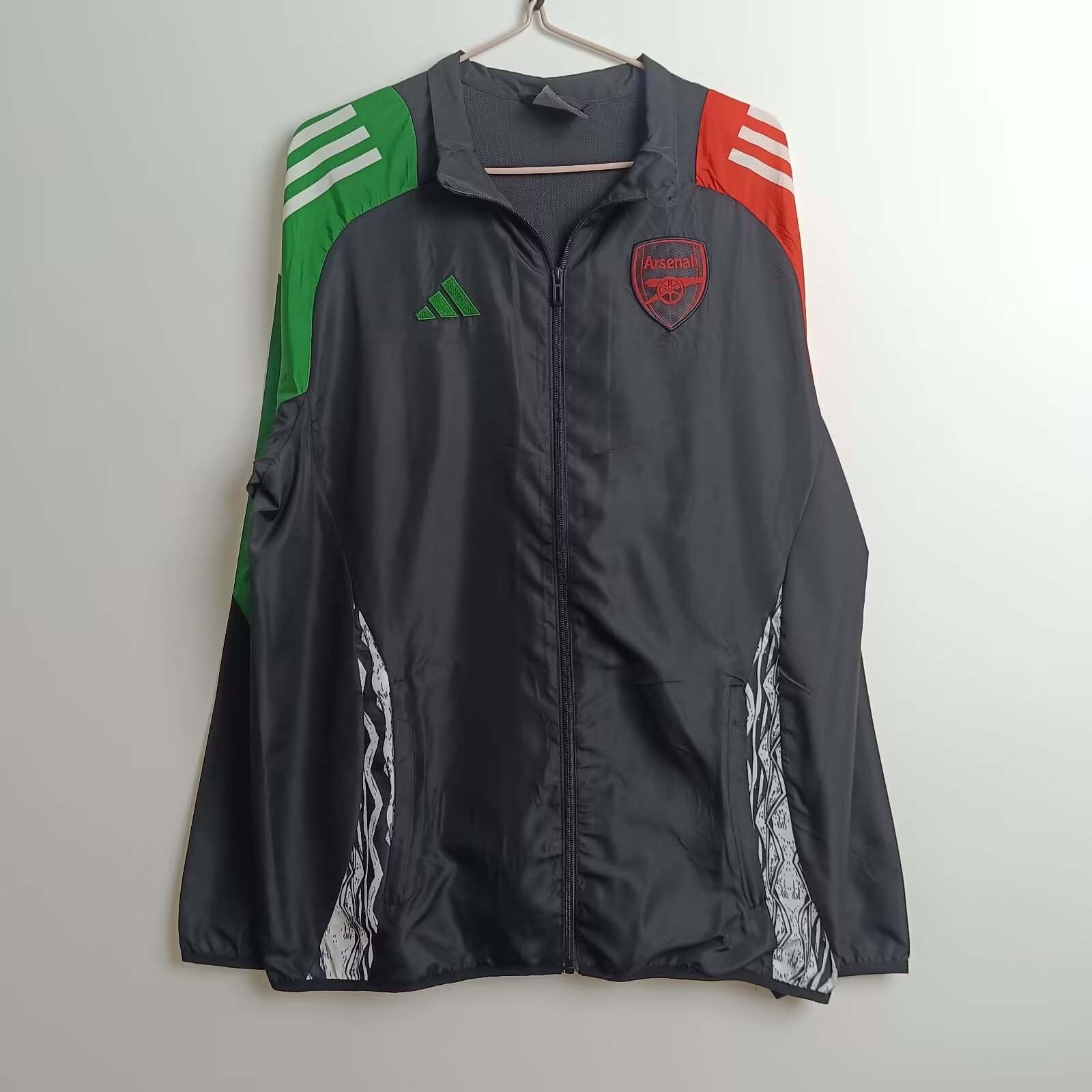 2024/2025 Arsenal Windbreaker Black Soccer Jersey 1:1 Thai Quality:football jersey mysite: unitedjerseyfootball 邓江浪:football