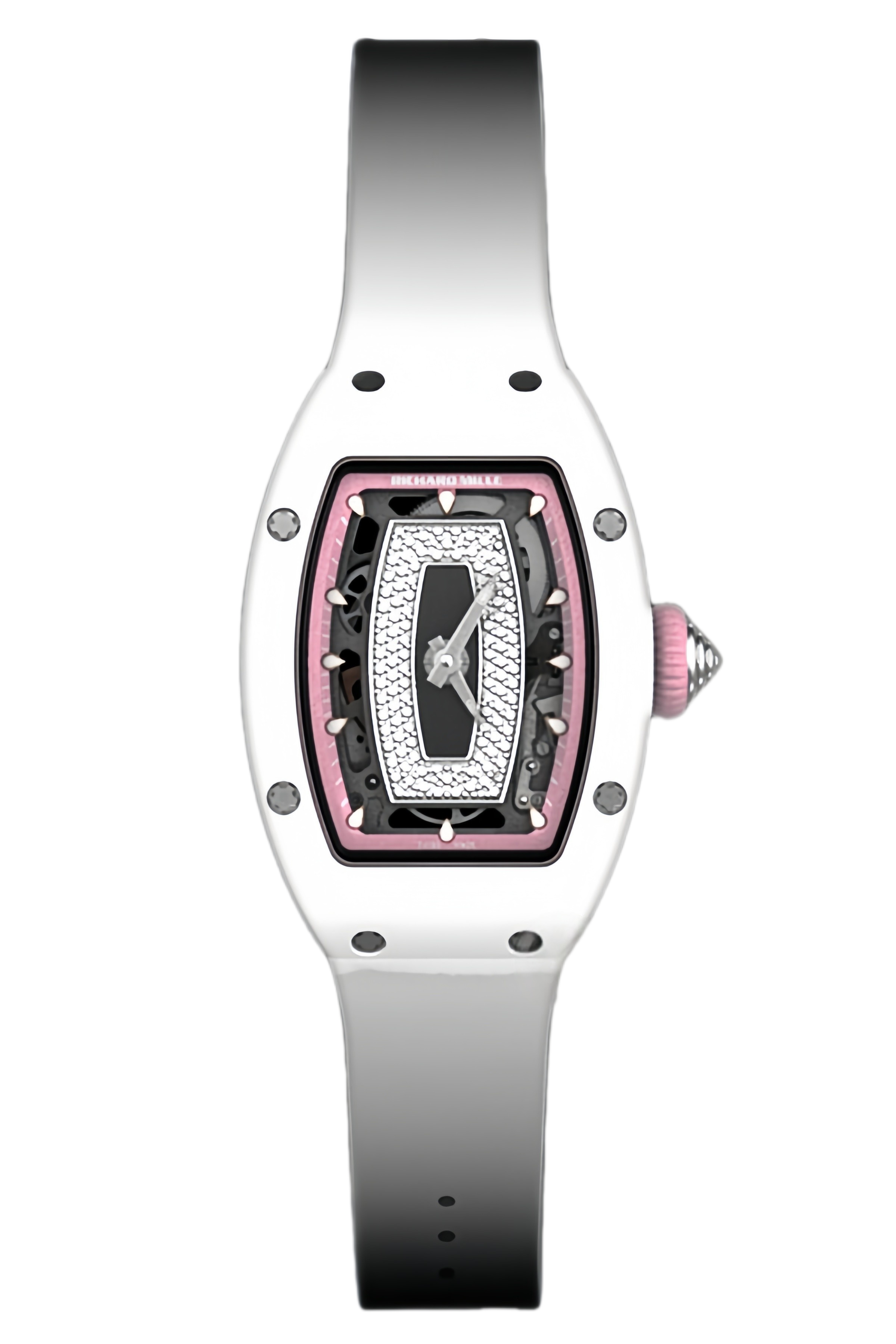 Richard Mille RM 07-01 White Ceramic Diamonds Super Clone Watch – Ladies Tonneau Case Luxury Replica