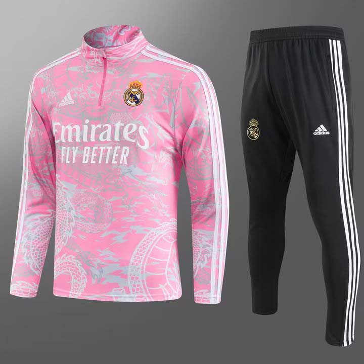 2023/2024 Real Madrid Special Edition Half-Pull Training Suit Pink Set:football jersey mysite: unitedjerseyfootball 邓江浪:football