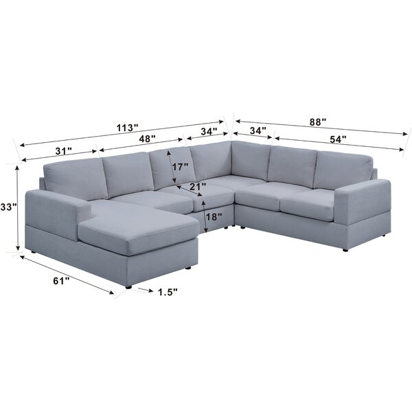 Ilkest 113 Wide Sofa & Chaise
