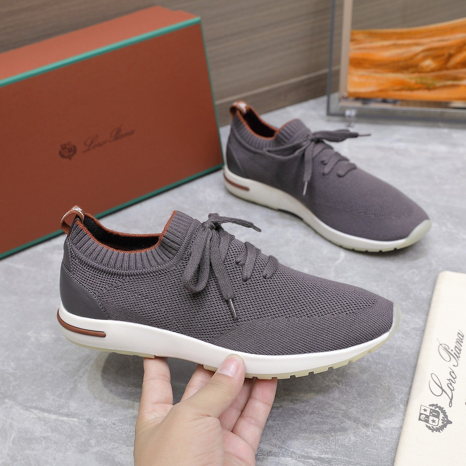 LP LADY FLEXY WALK SNEAKER IN GREY FABRIC、mysite、Cacoeks