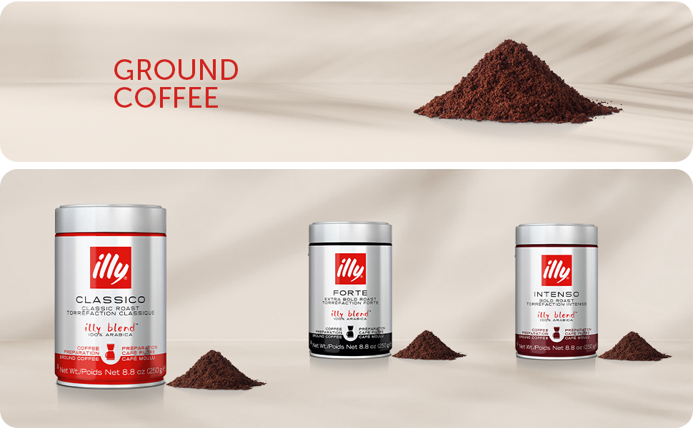 illy ground coffee espresso drip moka