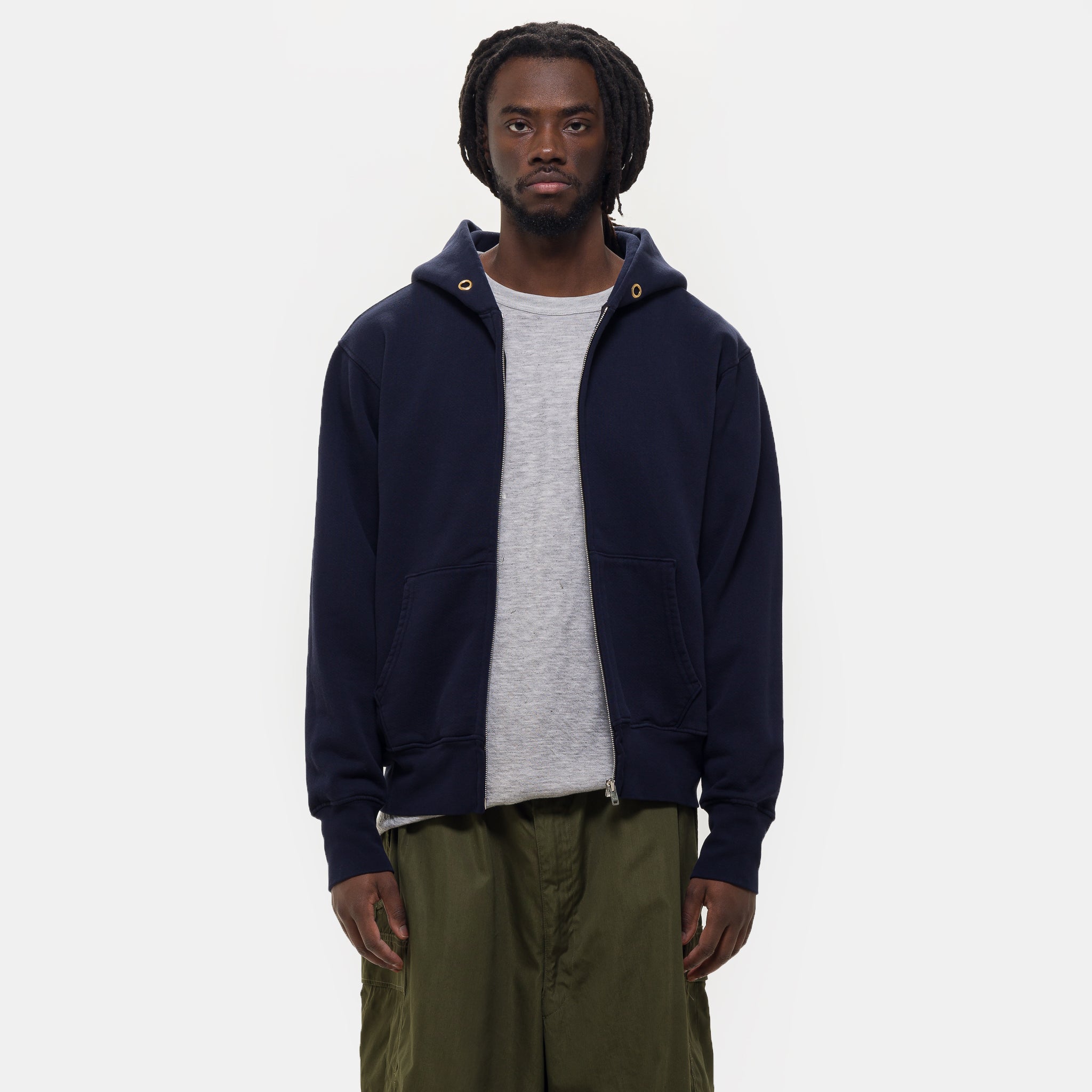 Heavyweight Zip Hoodie in Navy