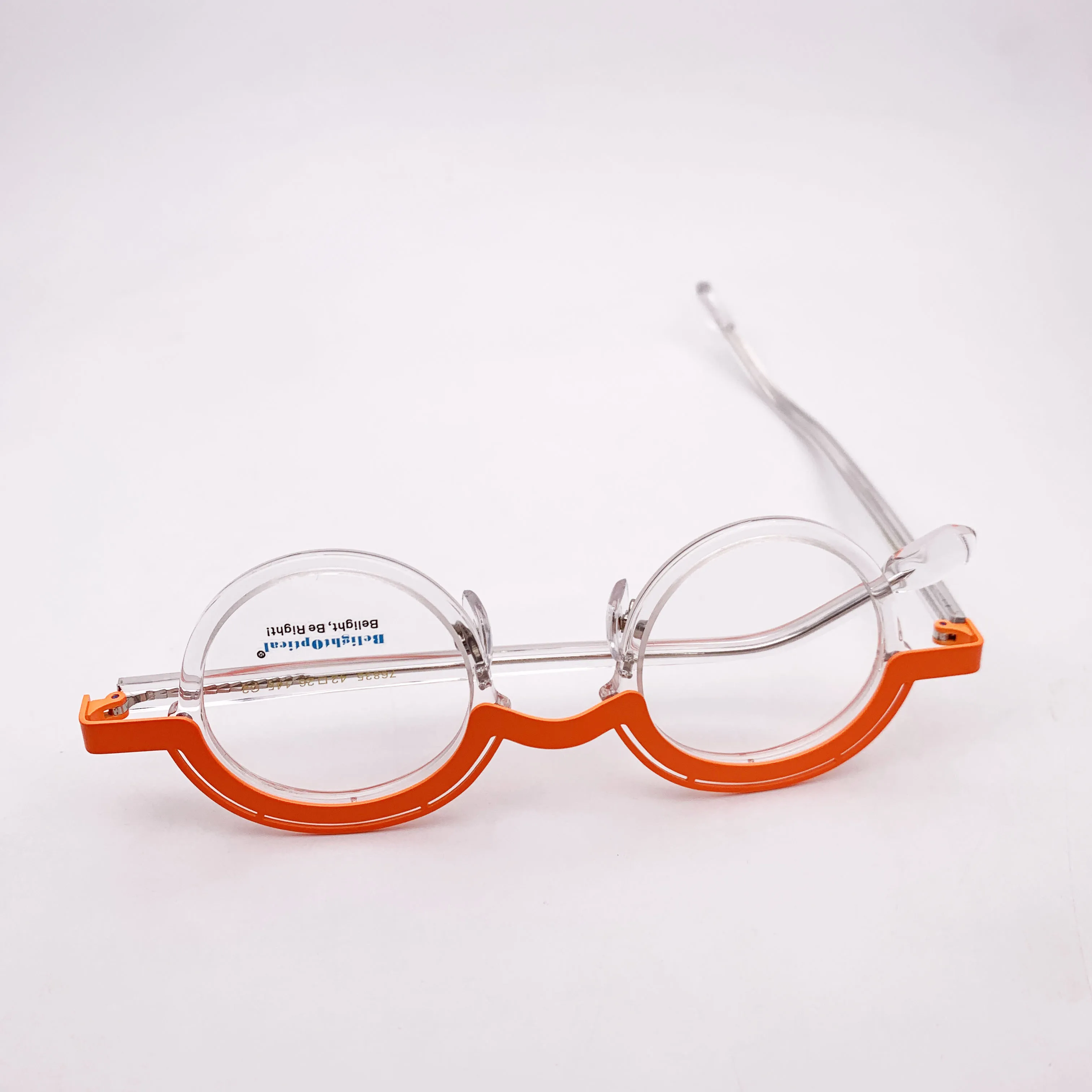 Acetate with Metal Colorful Vintage Combine Color Shape Optical Glasses Spectacle Frame Prescritpion Lens Women Style 76835