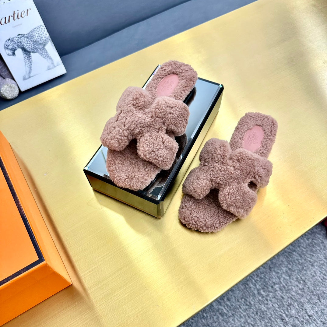 0RAN SHEARLING SANDALS ROSY BROWN、mysite、Cacoeks