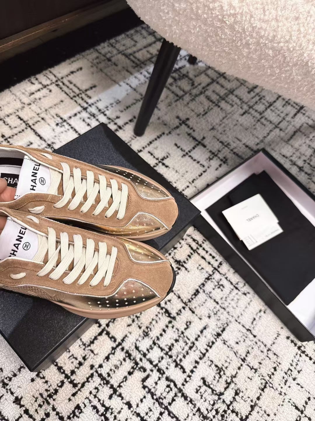 CLASSIC SNEAKERS IN PERU BROWN SHEEPSKIN AND SUEDE、mysite、Cacoeks