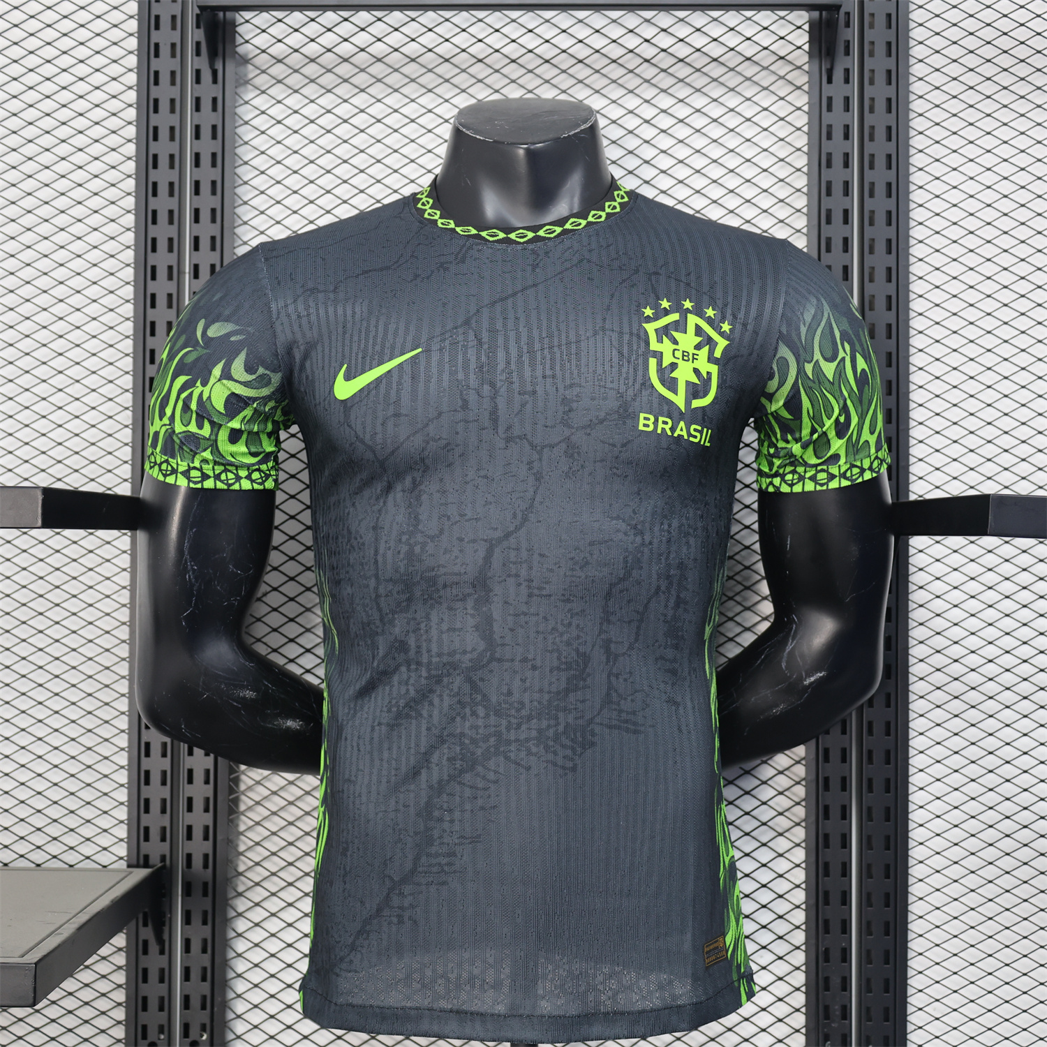 foot-Brazil 2025 Green Fire Black Special Edition Jersey - Player Version