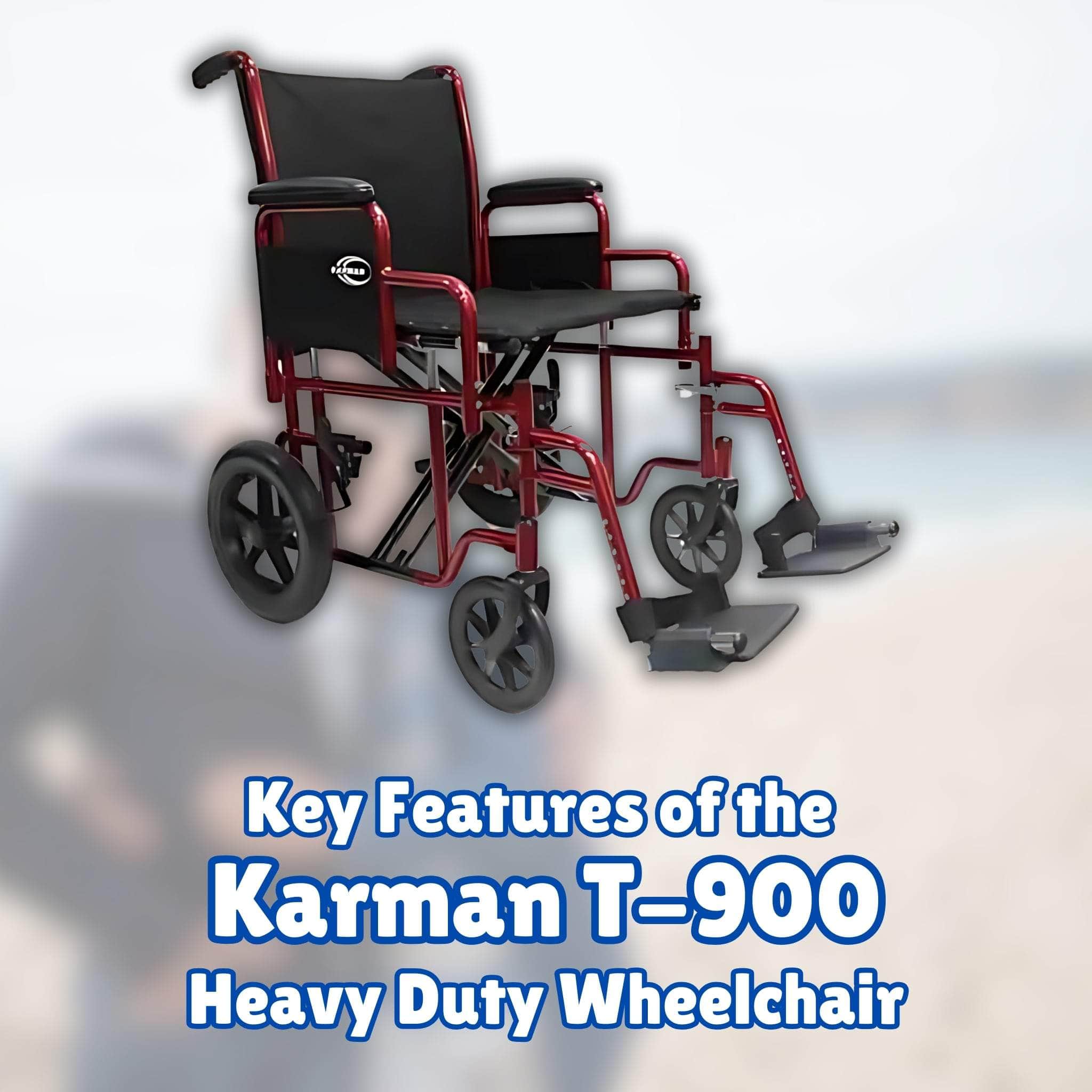 Key Features of the Karman T-900 Karman Heavy Duty Wheelchair
