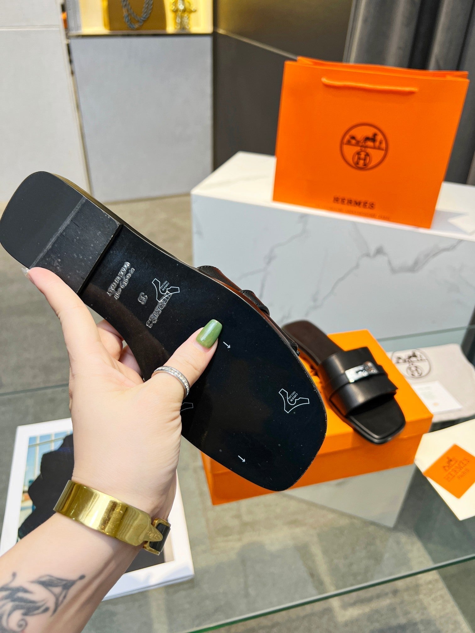 Giulia Sandal Black Calfskin、mysite、Cacoeks