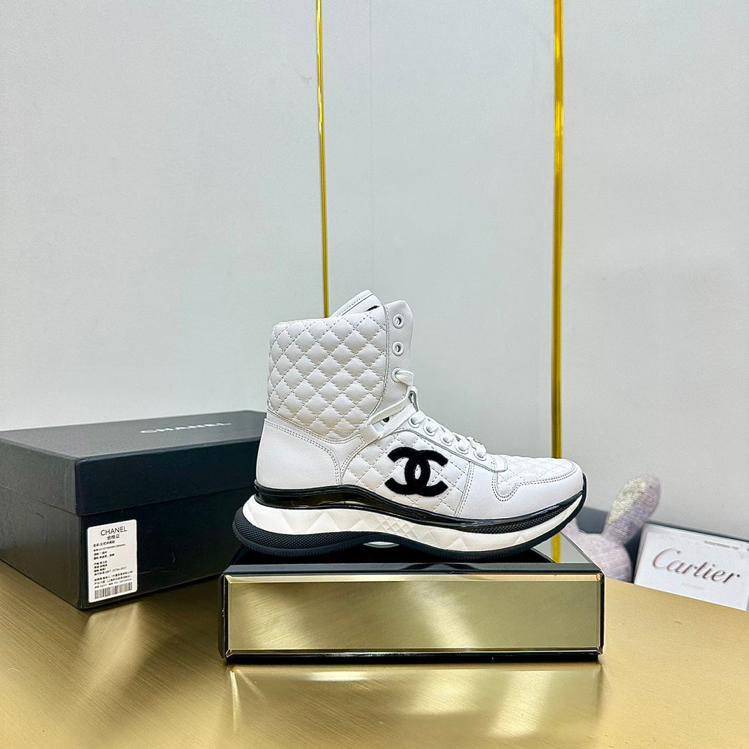 ATHLETIC SHOES IN WHITE CALFSKIN、mysite、Cacoeks