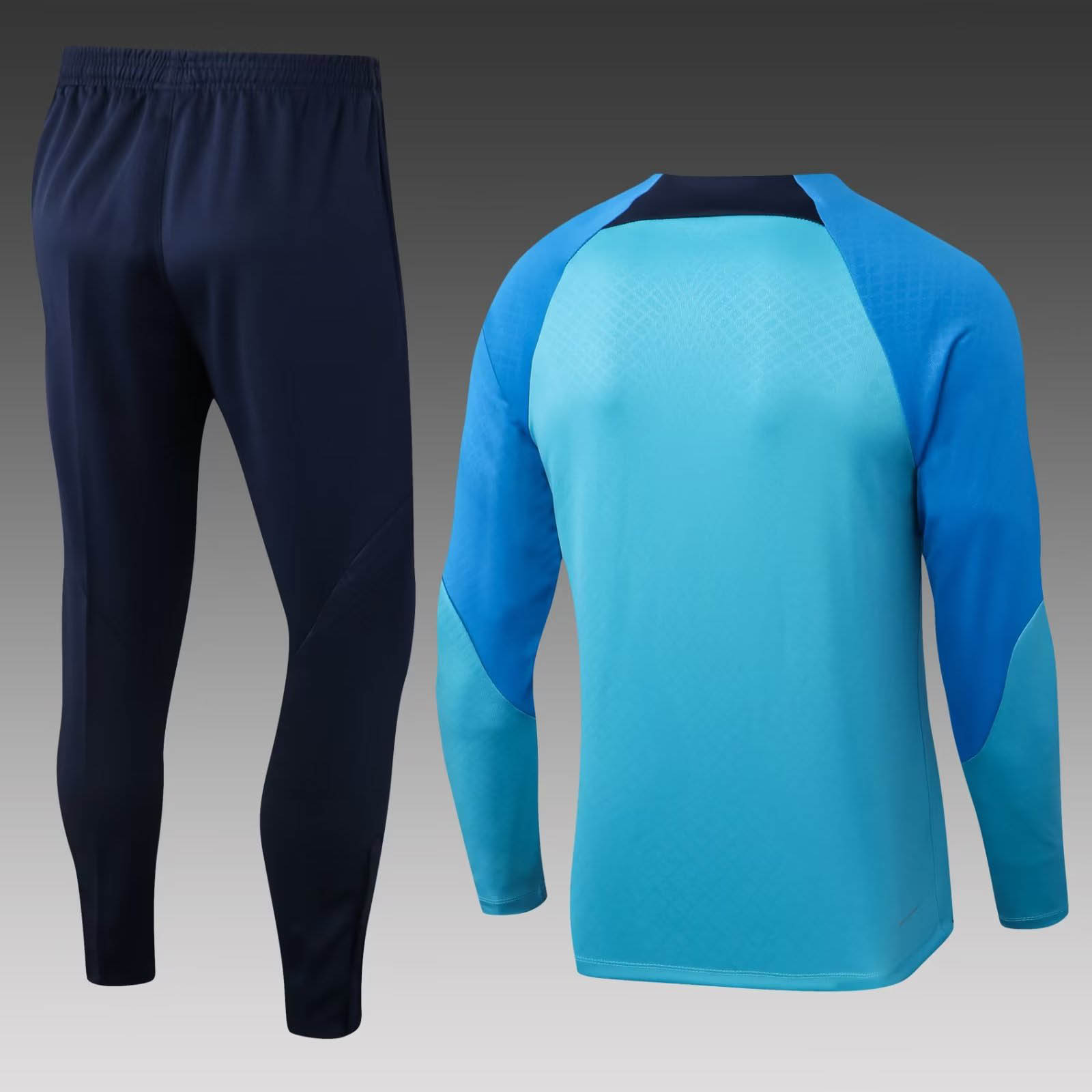 2022/2023 Barcelona Half-Pull Training Suit Blue Jersey Set:football jersey mysite: unitedjerseyfootball 邓江浪:football