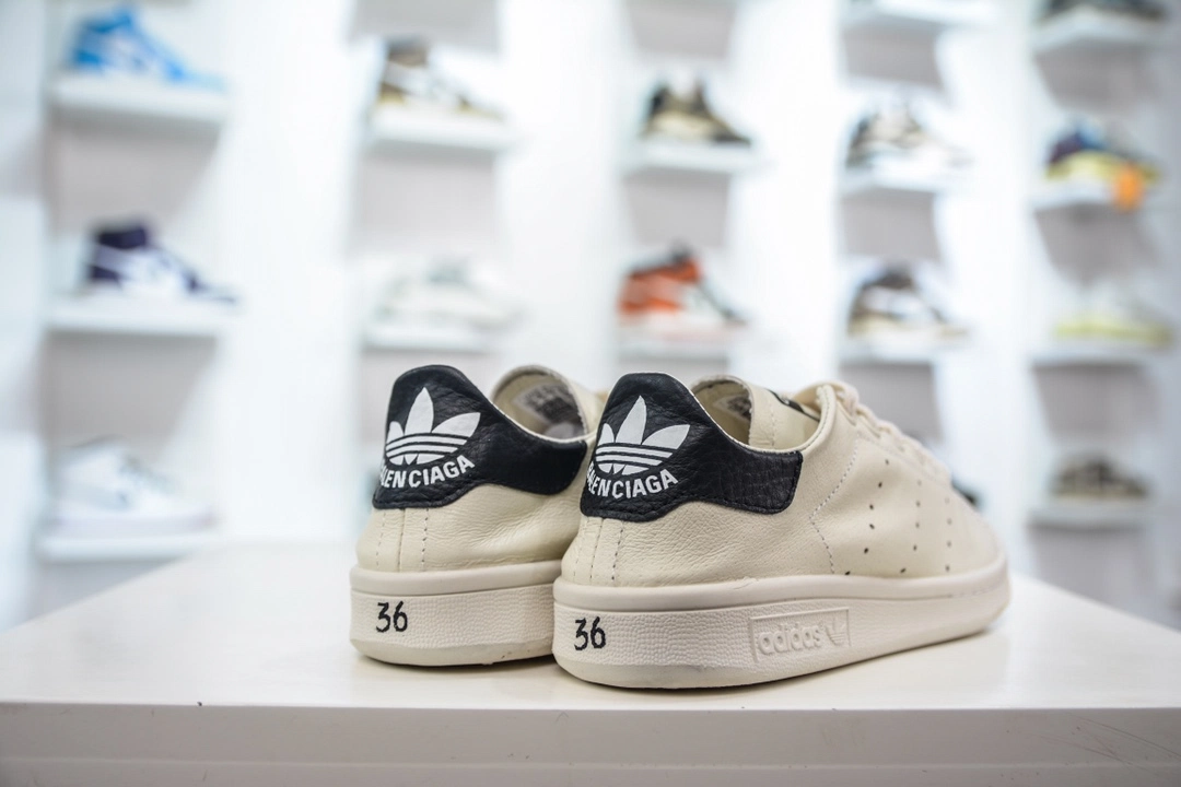 Balenciaga x Adidas Stan Smith Sneaker in Off White Black、mysite、Cacoeks