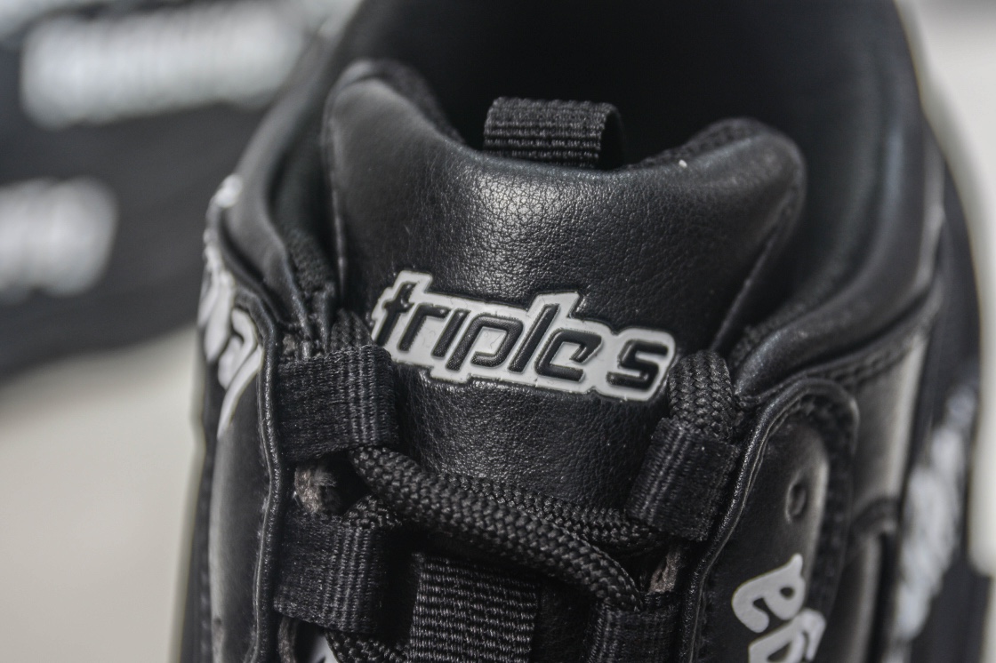 Balenciaga Triple S Logotype Sneaker in Black、mysite、Cacoeks