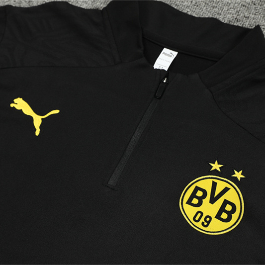 Higojerseys-Dortmund 24-25 Long Sleeve Training Set - Black