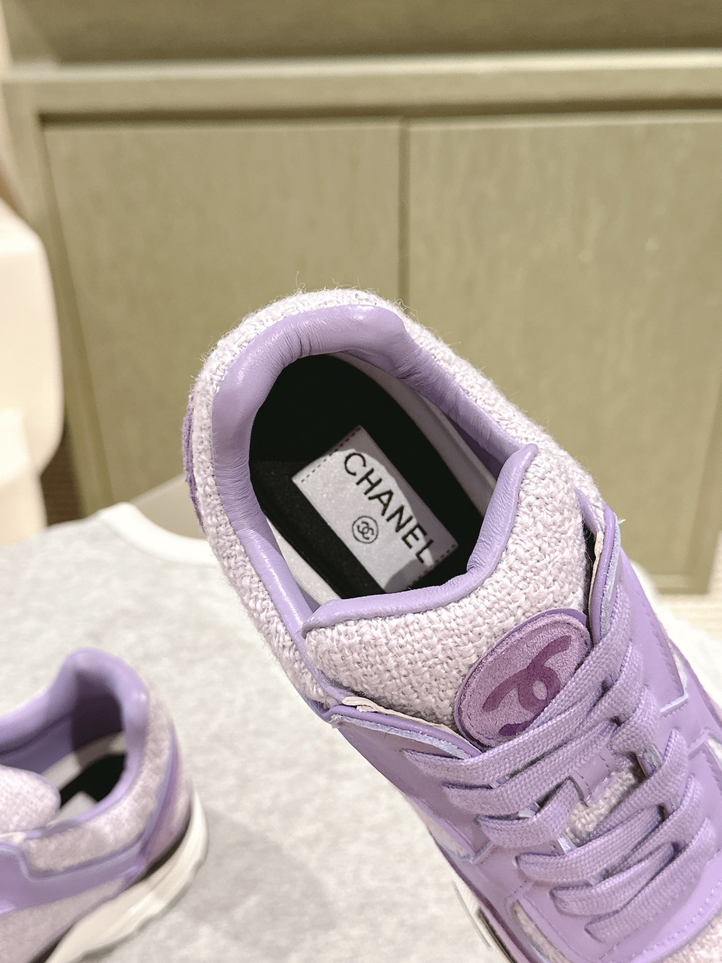 TRAINERS IN LIGHT PURPLE SUEDE AND CALFSKIN、mysite、Cacoeks