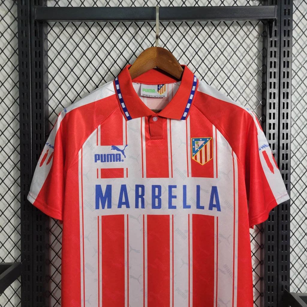 GlobeJersey-Retro Atletico Madrid 1994-95 Home Stadium Jersey