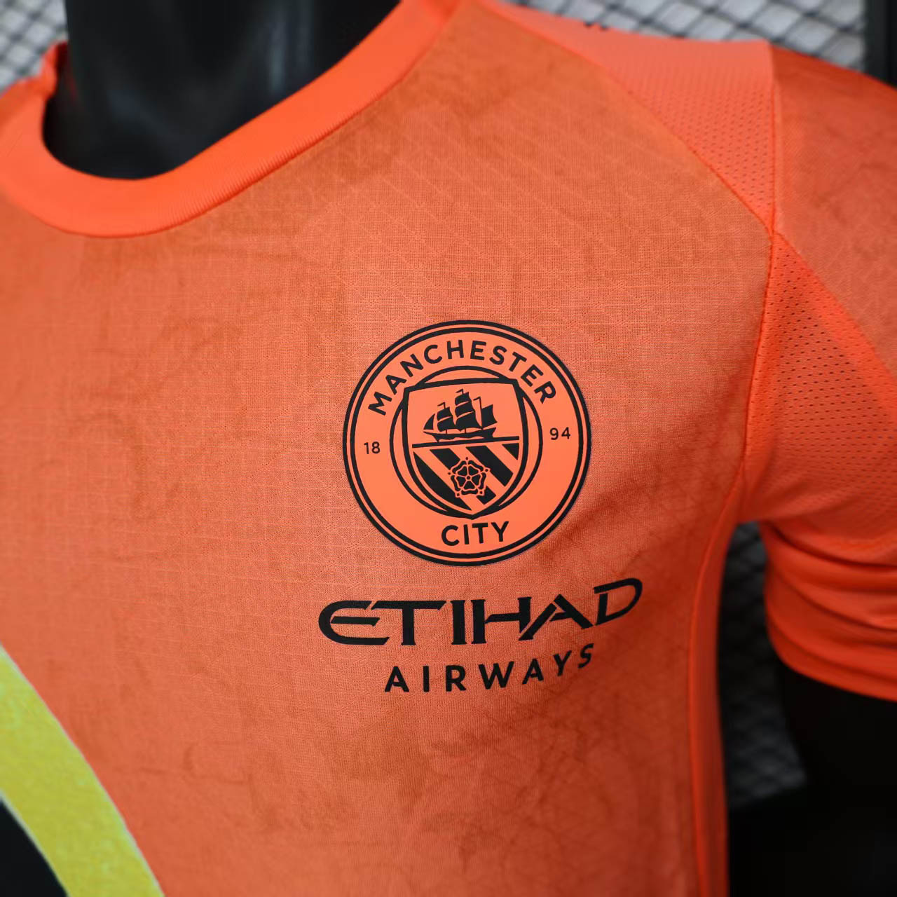 2025/2026 Player Version Manchester City KidSuper Joint Edition Orange Football Shirt 1:1 Thai Quality:football jersey mysite: unitedjerseyfootball 邓江浪:football