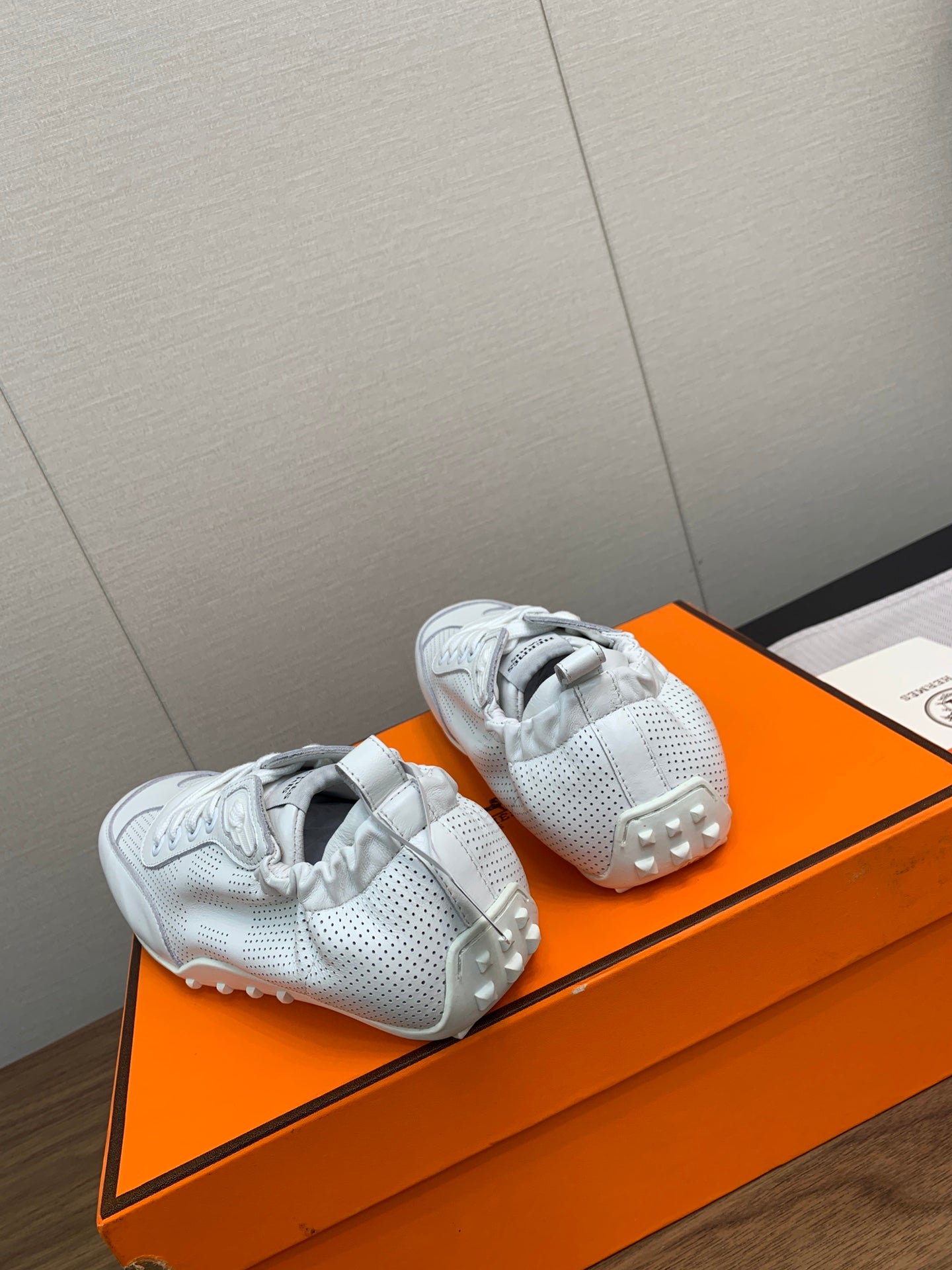 SKATEBOARD SHOES LIGHT GRAY CALFSKIN、mysite、Cacoeks