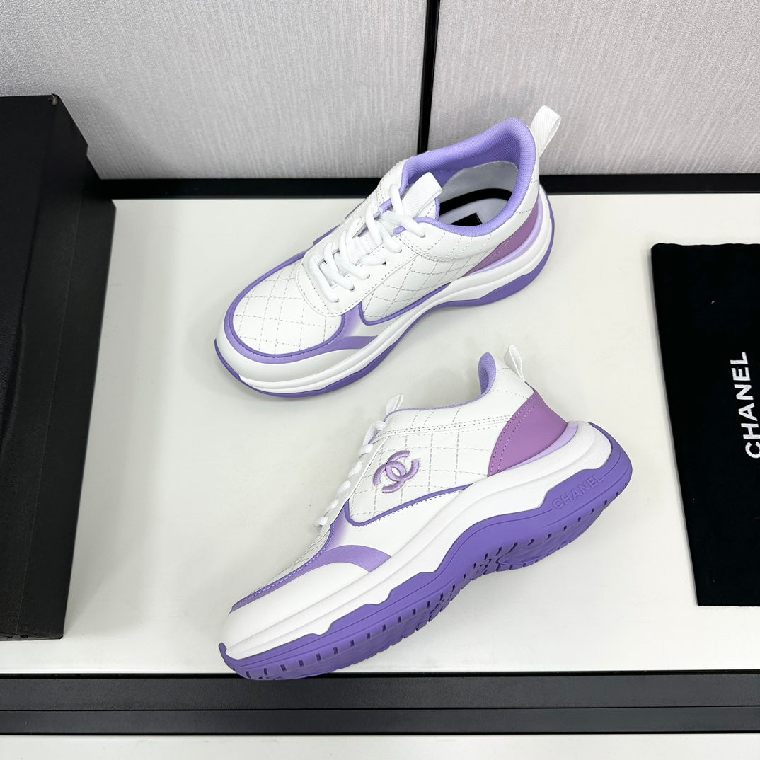 CC SNEAKER IN WHITE MIX IRIS PURPLE EMBROIDERED LAMBSKIN、mysite、Cacoeks
