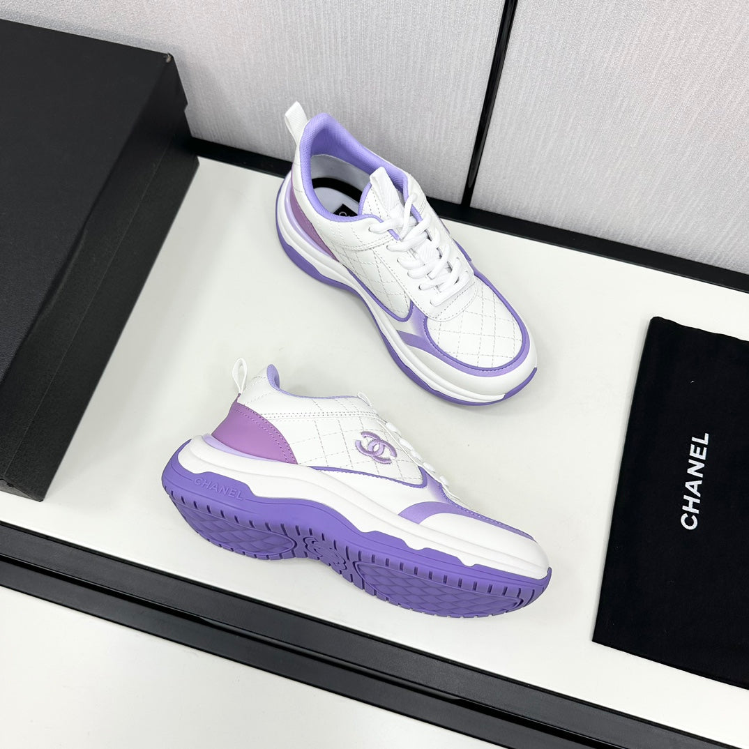 CC SNEAKER IN WHITE MIX IRIS PURPLE EMBROIDERED LAMBSKIN、mysite、Cacoeks