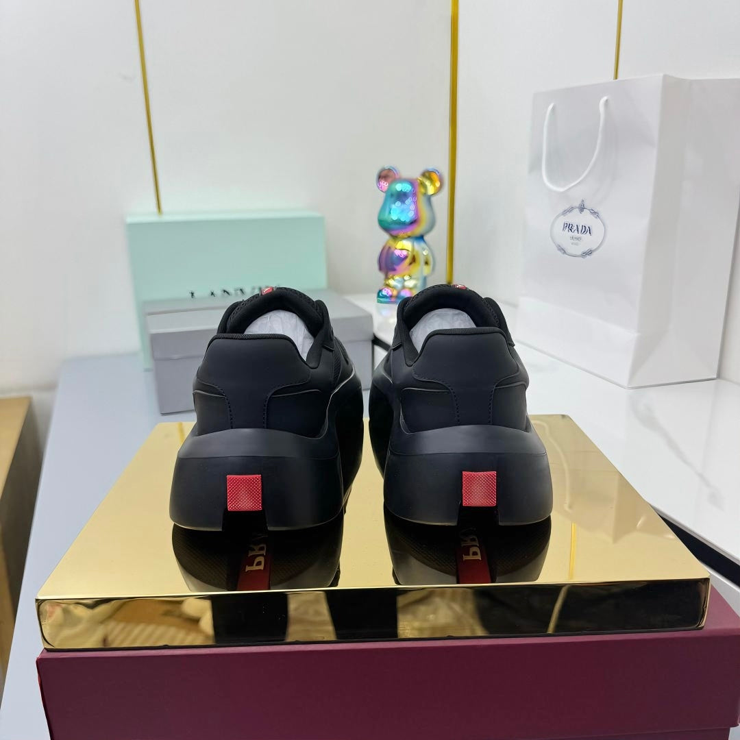 PRADA 25S SNEAKERS IN BLACK CALFSKIN、mysite、Cacoeks